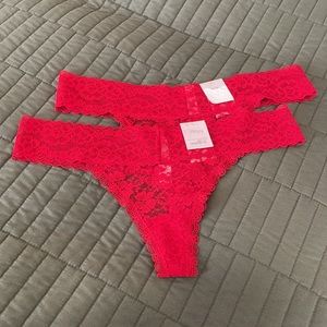 Auden Red Lace Cheeky Panty